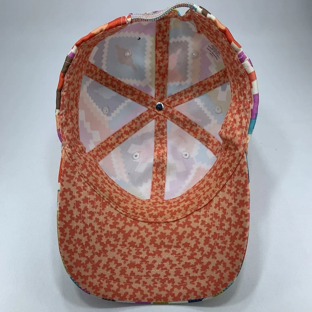 Vera Bradley Hacienda Diamonds Hat Lighten Up Stretch Fit Baseball Cap